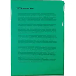 Sichthüllen Soennecken 126070060 1470 A4 grün 150my PP glatt, Pack 50 Stk