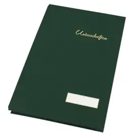 Unterschriftenmappe Soennecken 127025160 1490 20 Fächer grün 240x350x30mm Leinen
