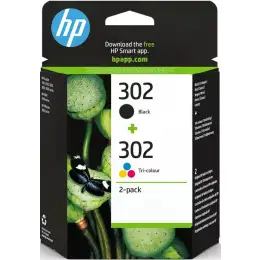 Tintenpatrone HP X4D37AE 302 Multipack, je 1 x schwarz + farbig