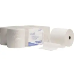 Rollenhandtücher Kimberly-Clark 6665 Scott Performance 1-lagig weiß 20cmx200m, Pack 6 Rollen
