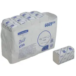 Papierhandtücher Kimberly-Clark 6669 Scott Essential weiß 1-lagig 20x31,5cm Interfold, Pack 3600 Stk