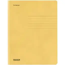 Jurismappe Falken 80001381 A4, gelb, Karton, 320g, mit 3 Klappen