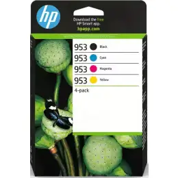 Tintenpatrone HP 6ZC69AE 953 Multipack, je 1 x schwarz, cyan, magenta, gelb, 3x700+1x1000 Seiten