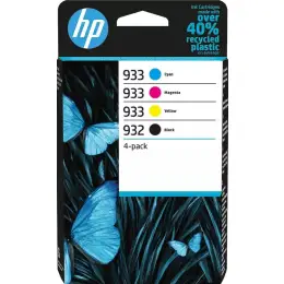Tintenpatrone HP 6ZC71AE 932/933 Multipack, je 1 x schwarz, cyan, magenta, gelb, 3x330+1x400 Seiten
