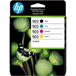 Tintenpatrone HP 6ZC73AE 903 Multipack, je 1 x schwarz, cyan, magenta, gelb, 3x315+1x300 Seiten