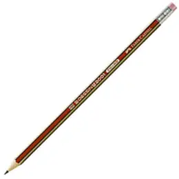 Bleistift Faber-Castell 112100 Dessin 2001 rot/gold, mit Radierer