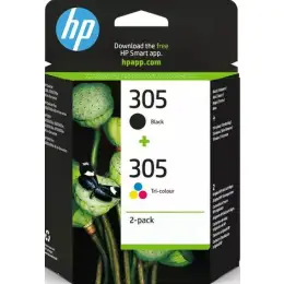 Tintenpatrone HP 6ZD17AE 305 Multipack schwarz+farbig 120/100 Seiten 2/2ml