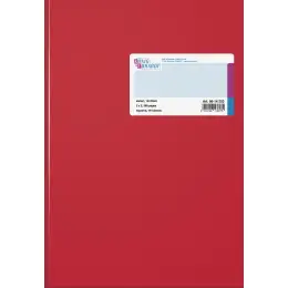 Geschäftsbuch König & Ebhardt 86-14253 8614253 A4, 288 Seiten, kariert, Kunststoff, rot